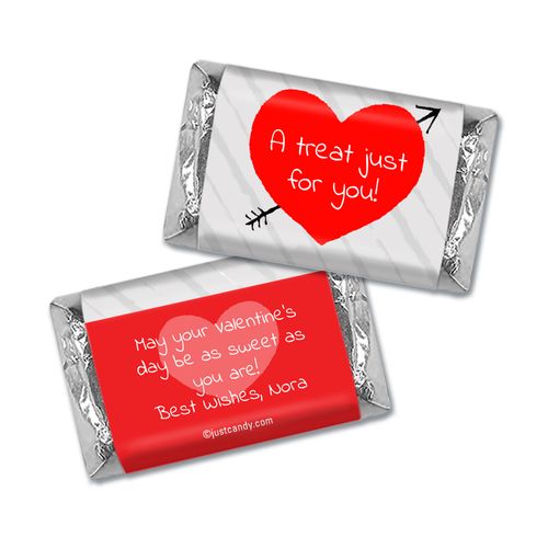 Personalized Valentine's Day Heart and Arrow Hershey's Miniatures