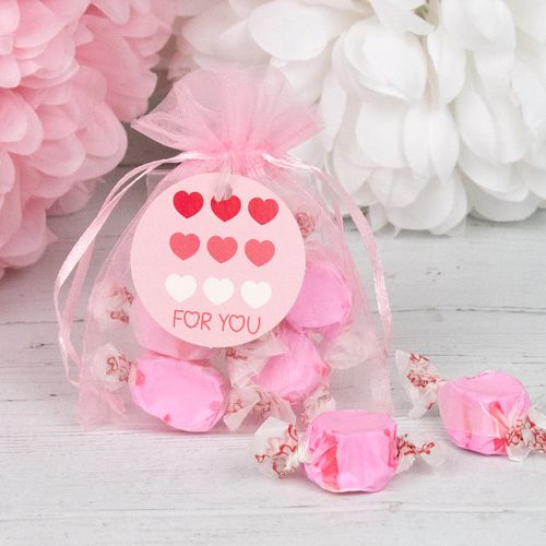 Valentine's Day Hearts for You - Taffy Organza Bags Favor