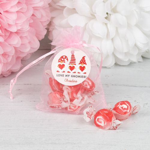 Personalized Valentine's Day Love my Gnomies -Taffy Organza Bags Favor