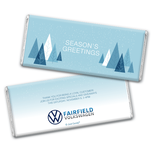 Personalized Chocolate Bar & Wrapper - Winter Party Season's Greetings