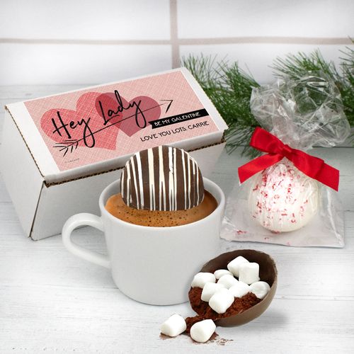 Personalized Valentine's Day Hot Chocolate Bomb Gift Box - Be My Galentine