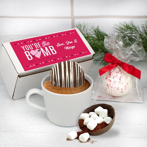 Personalized Valentine's Day Hot Chocolate Bomb Gift Box - You're the Bomb