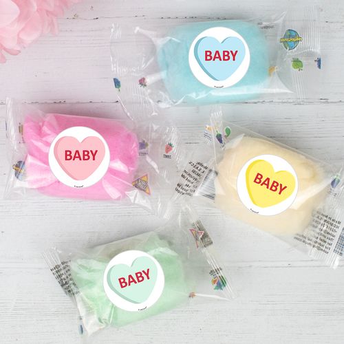 Valentine's Day Personalized Cotton Candy (Pack of 10) - Conversation Heart
