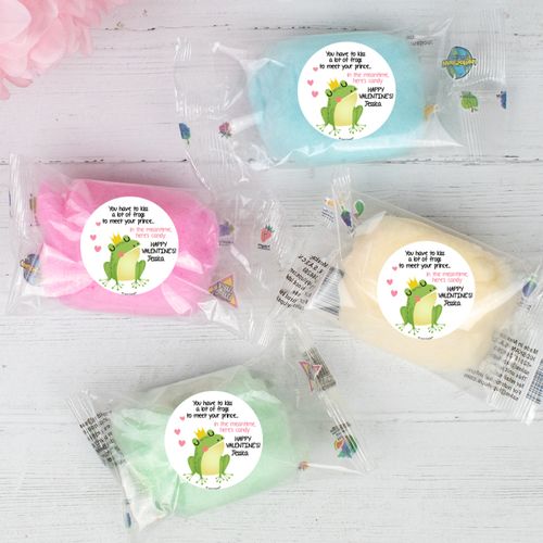 Valentine's Day Personalized Cotton Candy (Pack of 10) - Frog Prince