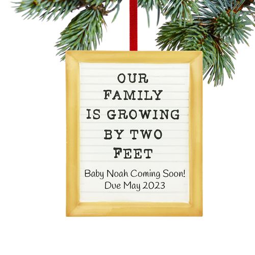 Personalized Our Family is Growing Letter Board
