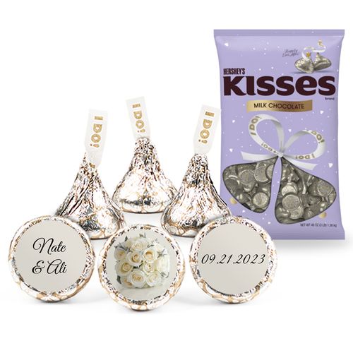 300 Pcs Personalized Wedding Candy Favors Hershey's Kisses - Beach
