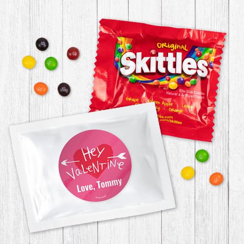 Personalized Valentine's Day Skittles - Hey Valentine