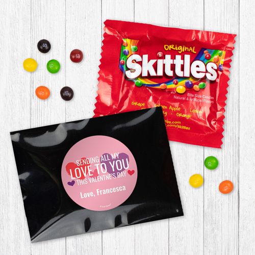 Personalized Valentine's Day Skittles - Sending all My Love