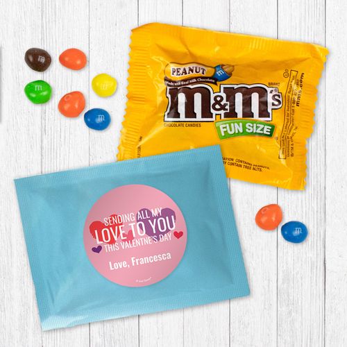 Personalized Valentine's Day Peanut M&Ms - Sending all My Love