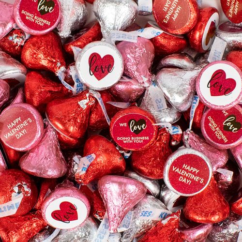Valentine's Day Hershey's Kisses Candy Corporate Dazzle - Assembled 75 Pack