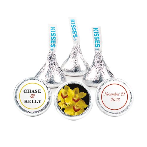 Personalized HERSHEY'S KISSES Yellow Flower Wedding Favors