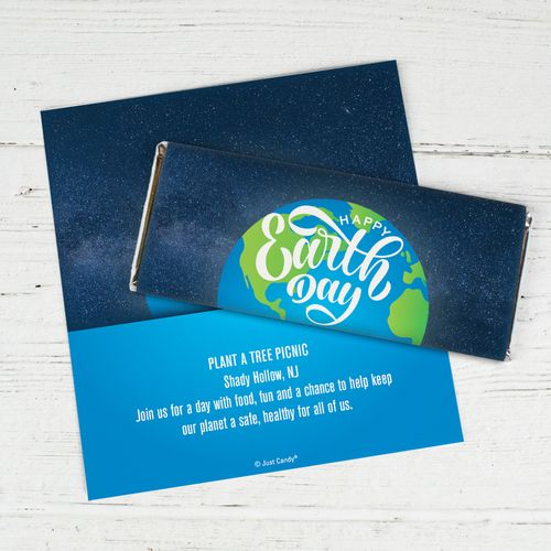 Earth Day Personalized Chocolate Bar Wrappers