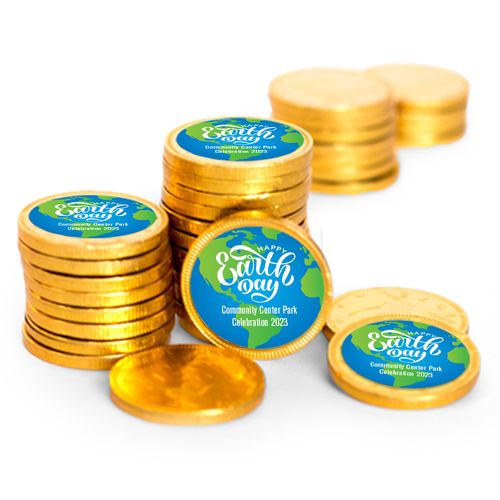 Personalized Chocolate Coins - Earth Day (84 Pack)