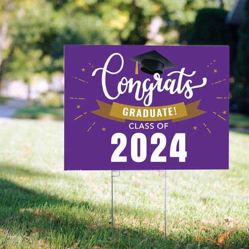 Personalized Congrats Graduate Yard Sign Class of