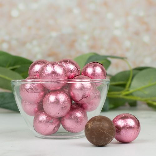 Pink Chocolate Foil Balls