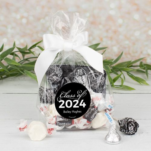 Personalized Class of Graduation Black And White Candy Goodie Bag