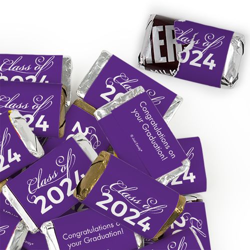 Purple Graduation Candy - Class Of Wrapped Hershey's Miniatures