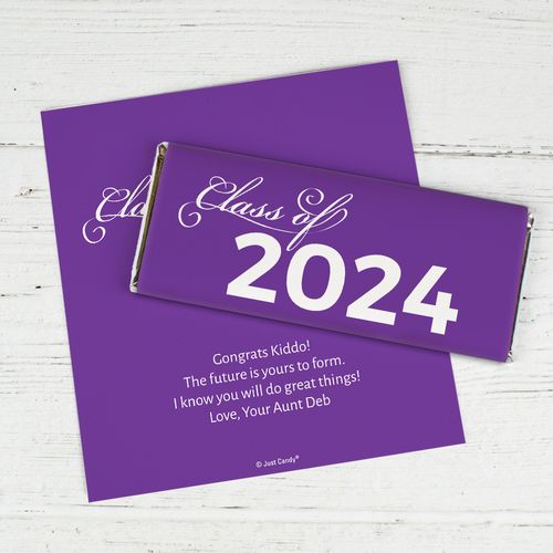 Personalized Class Of Graduation Chocolate Bar Wrappers Only