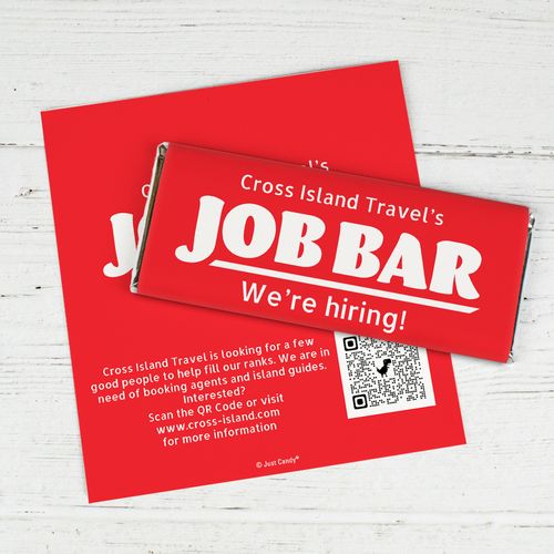 Personalized Business Promotional Job Bar Hiring Chocolate Bar Wrappers Only