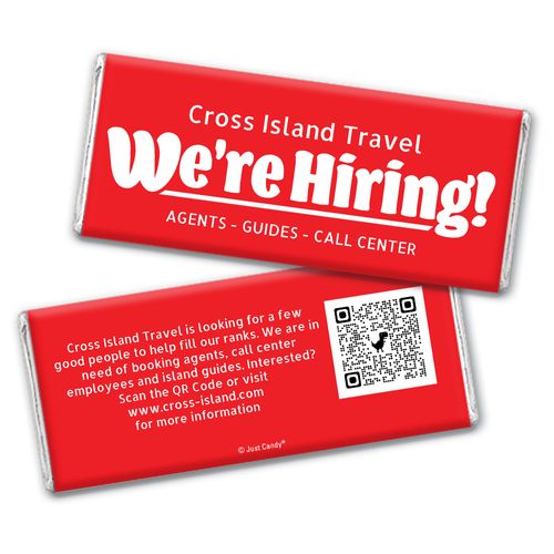 Personalized Business Promotional We're Hiring Chocolate Bar