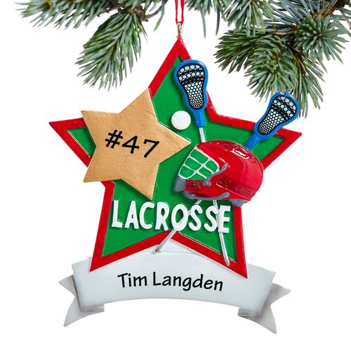 Lacrosse Star Holiday Ornament