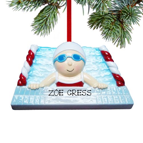 Swimming Girl Holiday Ornament