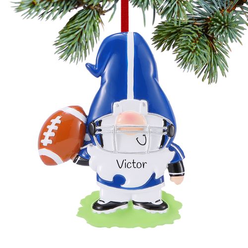 Football Gnome Holiday Ornament