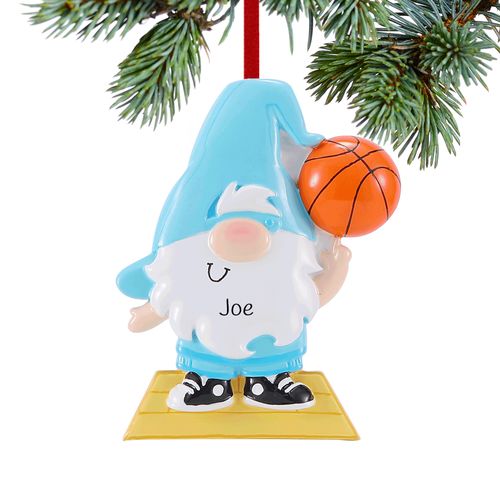 Basketball Gnome Holiday Ornament