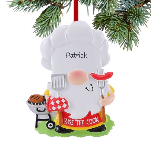 Gnome Cooking Holiday Ornament