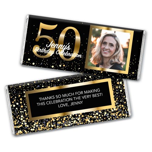 Personalized 50th Birthday Celebration Chocolate Bar
