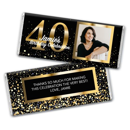 Personalized 40th Birthday Celebration Chocolate Bar