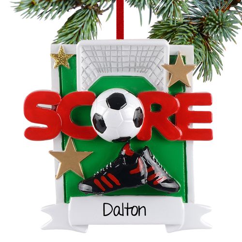 Personalized Soccer Score Holiday Ornament