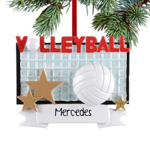 Personalized Volleyball Net Holiday Ornament