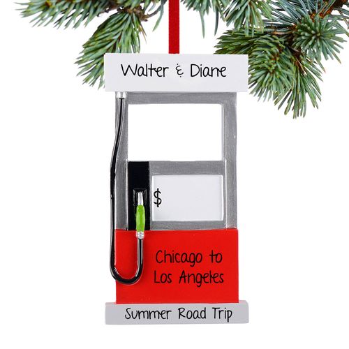 Personalized Gas Station Holiday Ornament