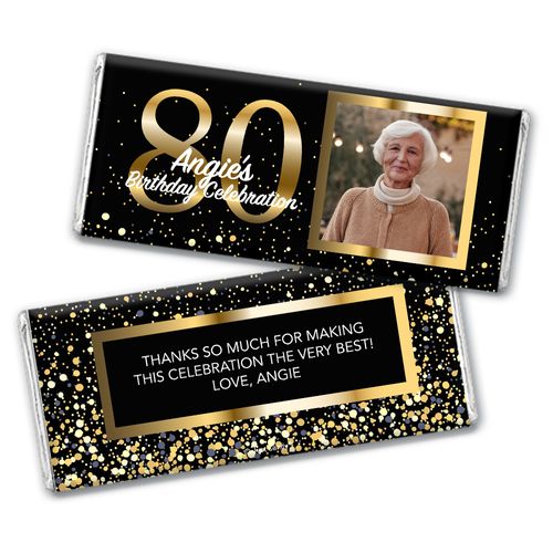 Personalized 80th Birthday Celebration Chocolate Bar