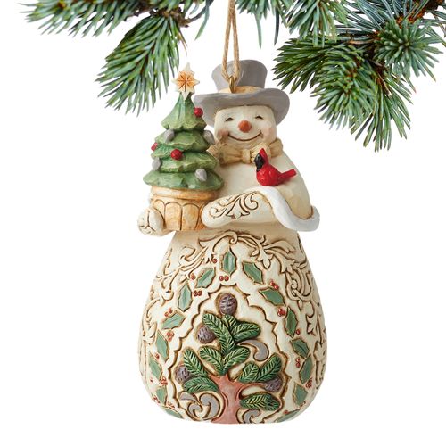 Jim Shore Woodland Snowman Holiday Ornament