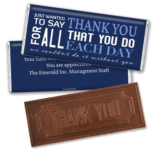 Personalized Thank You Embossed Chocolate Bar