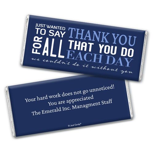 Personalized Thank You For All That You Do Business Assembled Chocolate Bar