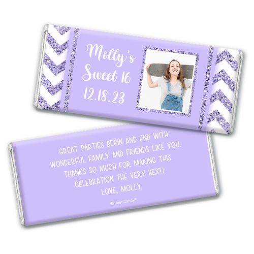 Personalized Chevron Sweet 16 With Photo Chocolate Bar