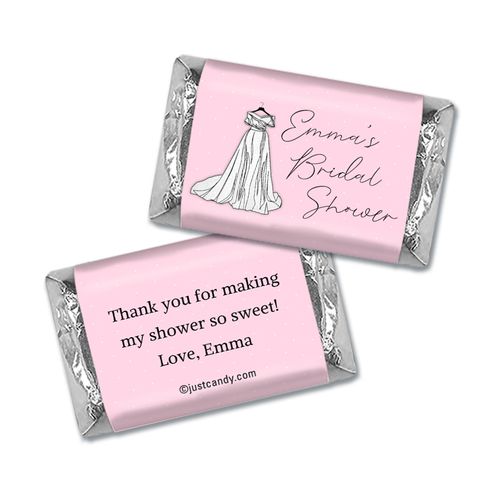 Personalized Wedding Dress Bridal Shower Hershey's Miniatures