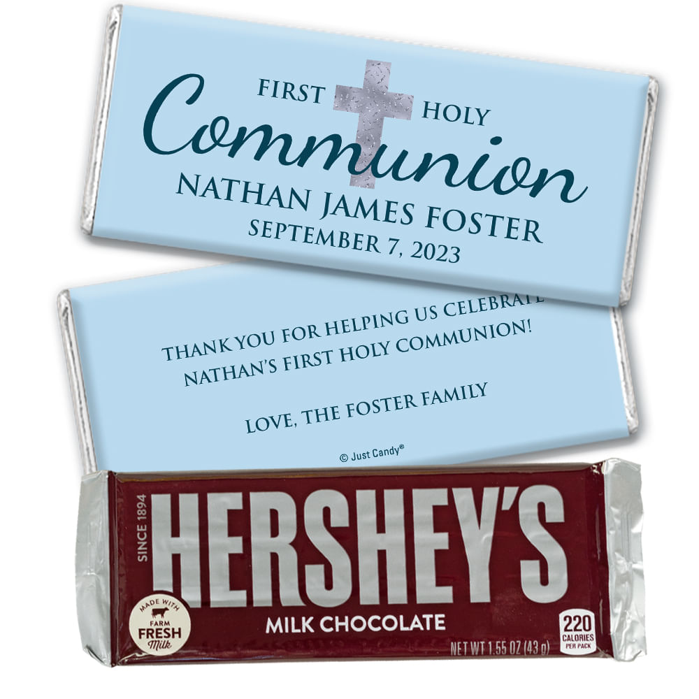 Personalized First Holy Communion Chocolate Bar - Whcandy.com