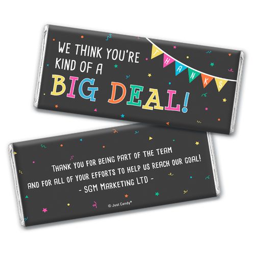 Personalized We Think You're Kind Of A Big Deal Chocolate Bar
