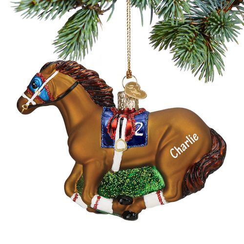 Racing Horse Holiday Ornament