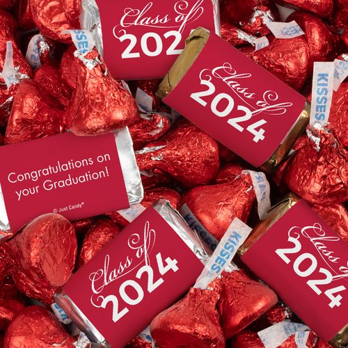 Red Graduation Candy Mix - Hershey's Miniatures and Kisses