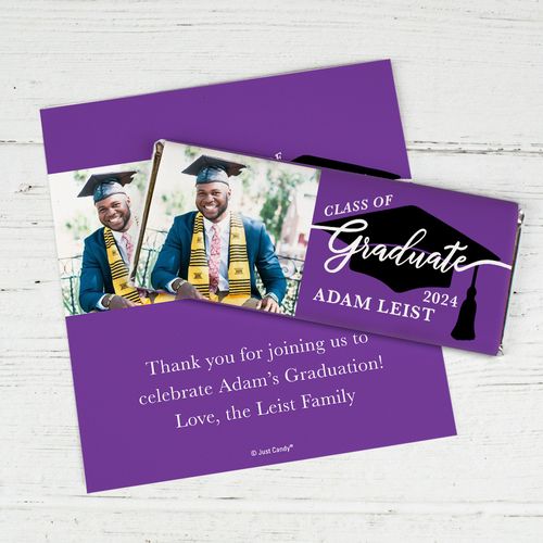 Personalized The Graduate's Cap Chocolate Bar Wrappers