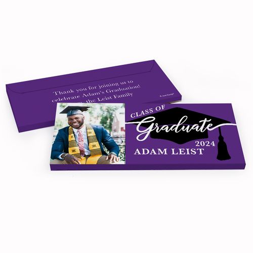 Deluxe Personalized The Graduate's Cap Chocolate Bar in Gift Box