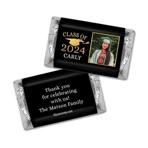 Personalized Golden Graduation Cap Hershey's Miniatures