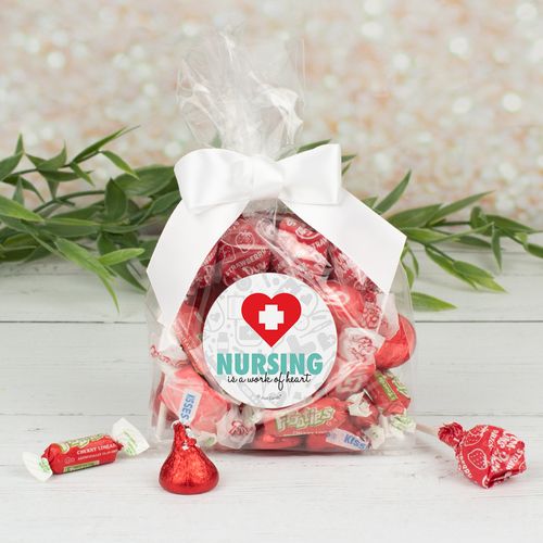 Nursing Is A Work of Heart Red Candy Goodie Bag