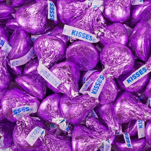 Hershey's Kisses Milk Chocolate Purple Foil Candy