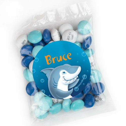 Personalized Shark Candy Bags with Just Candy